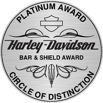 platinum bar& shield award harley davidson stonewallhd